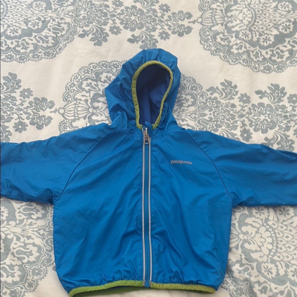 Patagonia Kids' Blue Jacket with Green Accents